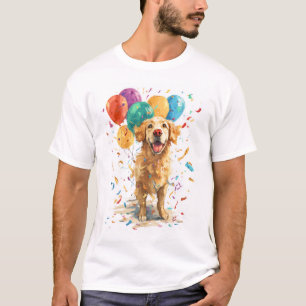 T-shirt Clown Retriever � Chien de Cirque avec Ballons
