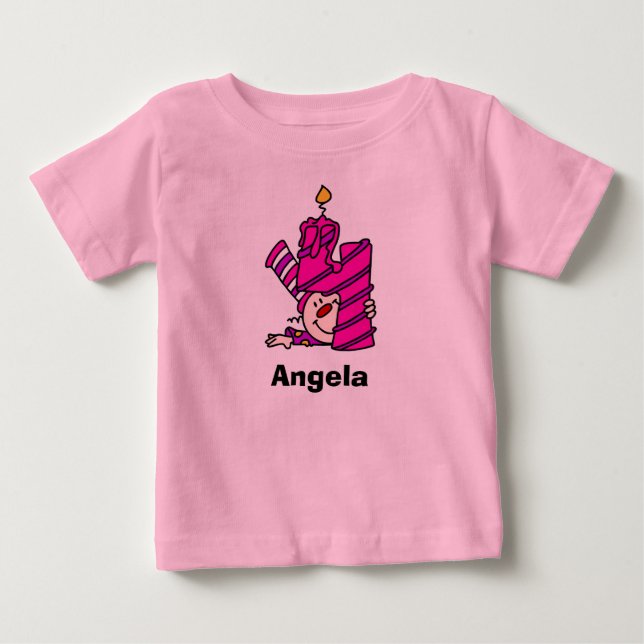 T-shirt Clown rose troisième anniversaire (Devant)