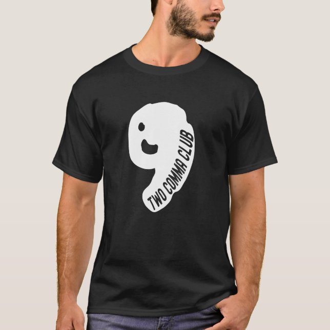 T-shirt club à deux virgules (Devant)