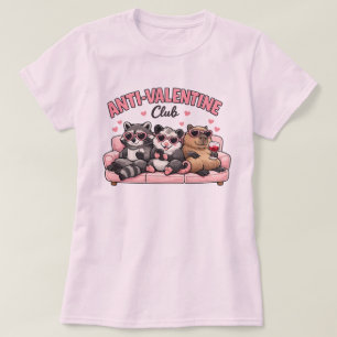 T-shirt Club Anti-Saint-Valentin Animal - Capybara Opossum