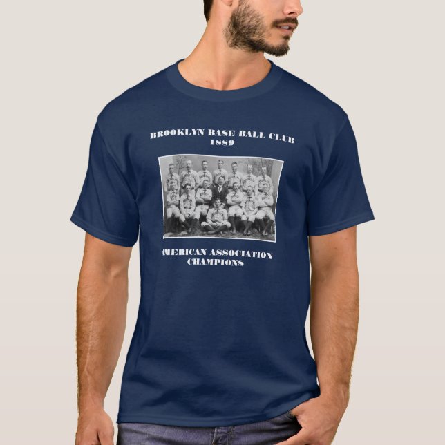 T-shirt Club bas 1889 de boule de Brooklyn - bleu-foncé (Devant)