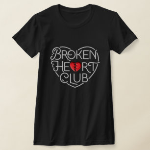 T-shirt Club Coeur cassé pour femmes / Noir