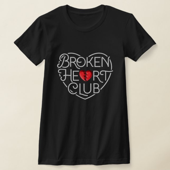T-shirt Club Coeur cassé pour femmes / Noir (Poser)