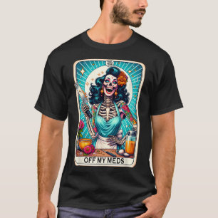 T-shirt Club Cool Mama Carte de Tarot Squelette Halloween