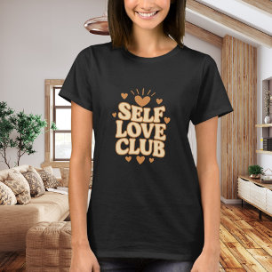 T-shirt Club d'amour propre beige citation humour noir