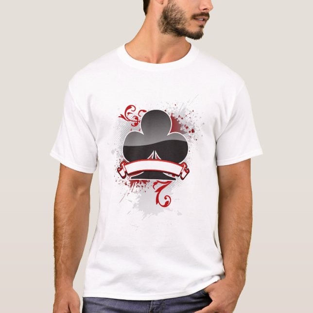 T-shirt Club de cartes de jeu (Devant)