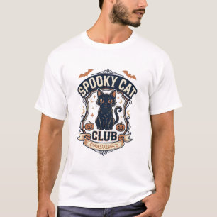 T-shirt Club de Chat Épouvantable Chat Halloween Chat Épou