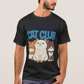 T-shirt Club de chats ennuyés Drôles Chats grincheux Dessi