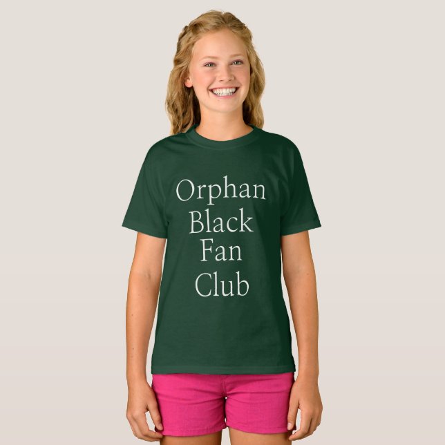 T-shirt Club de fans noirs Orphelins (Devant entier)
