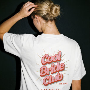 T-shirt Club de la Mariée Cool Rétro Enterrement de Vie de