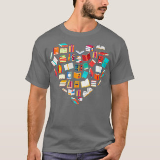 T-shirt Club de lecture de forme de coeur Louvain de livre