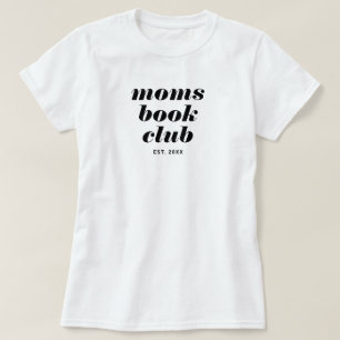 T-shirt Club de lecture de maman Typographie noire Bookish