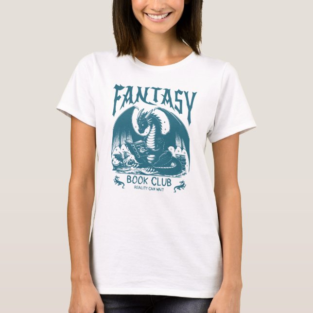 T-shirt Club de livre d'Imaginaire Dragon (Devant)