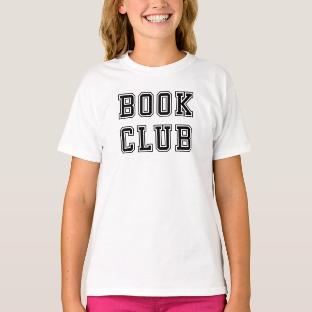 T-shirt Club de livres de style Varsity (Devant)
