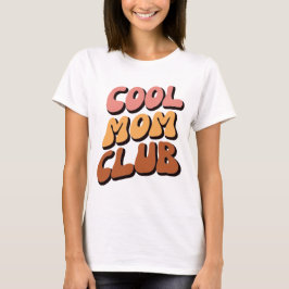 T-shirt Club de maman Cool rétro en Vagues Super