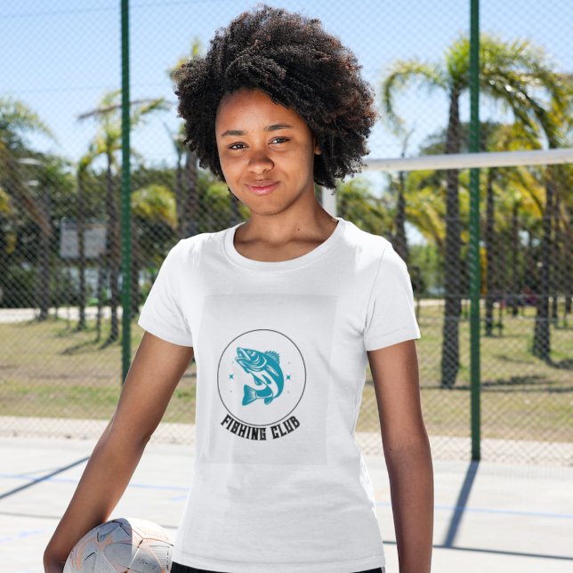 T-shirt Club de pêche bleu clair (Créateur téléchargé)