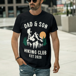 T-shirt Club de randonnée personnalisé pour papa et fils F