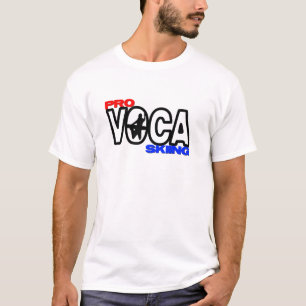 T-shirt club de ski de provocs au sujet du bleu blanc