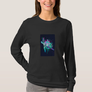 T-shirt Club de surf tortue de mer coloré bleu vert rose