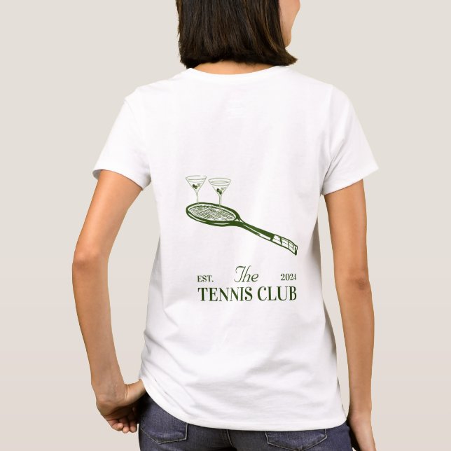 T-shirt club de tennis et martini fête (Dos)