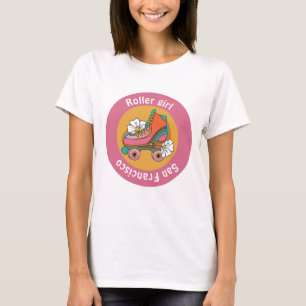 T-shirt club d'équipe féminine rose girly