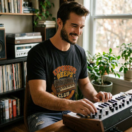 T-shirt Club des Bips Chers – Synthé Nerd Drôle