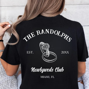 T-shirt Club des jeunes mariés personnalisé Mme tout juste