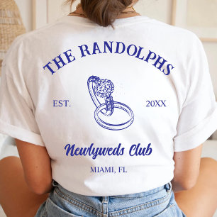 T-shirt Club des jeunes mariés personnalisé Mme tout juste
