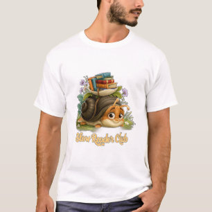 T-shirt Club des Lecteurs Lents Escargot Mignon Avec des L