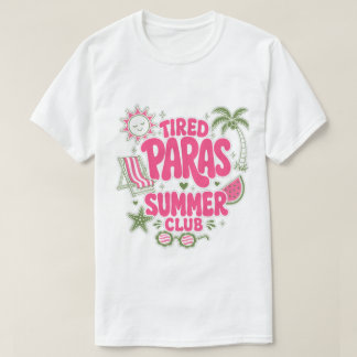 T-shirt Club d'été des paras fatigués Rétro Paraprofession