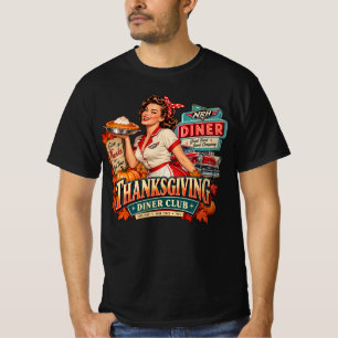 T-shirt Club Dîner de Thanksgiving – Américain Rétro Année
