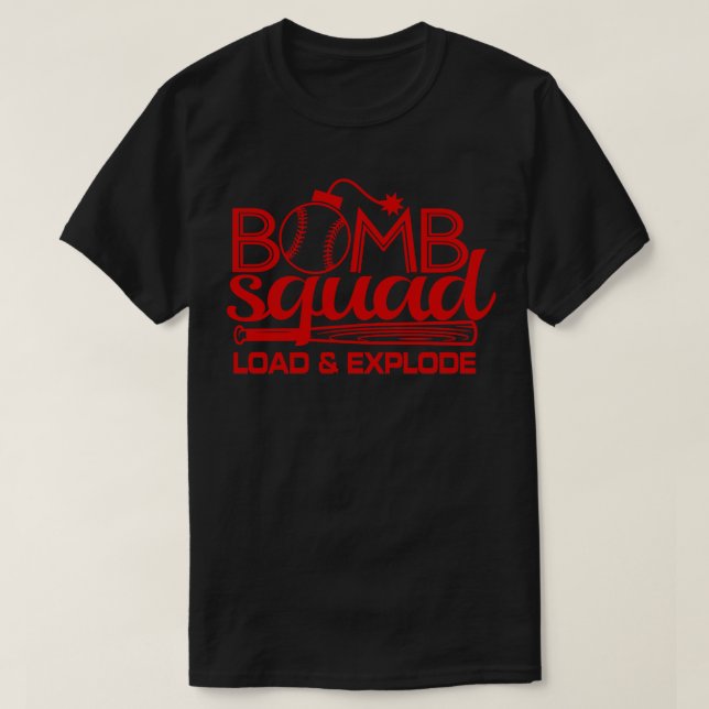 T-shirt Club Dinger de base-ball Softball Bomb (Design devant)
