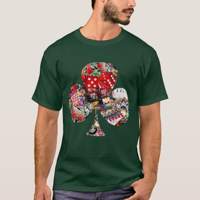 T-shirt Club - Las Vegas - Forme de carte de jeu (Devant)