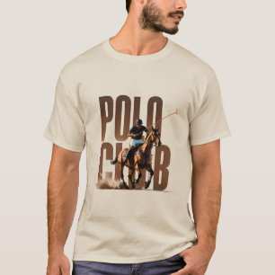 T-shirt Club Polo Luxueux Graphique Équestre
