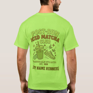 T-Shirt Club Rétro Matcha Glacé Post-Course Person