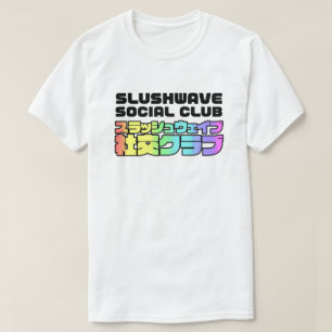 T-shirt Club social Slushwave Carré sur Light LogoJr