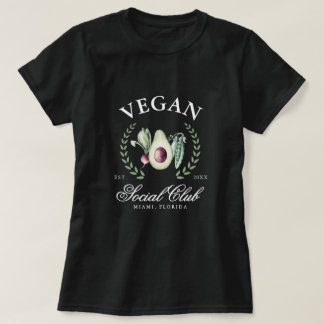 T-shirt Club Social Végétalien Personnalisé Lieu & Année