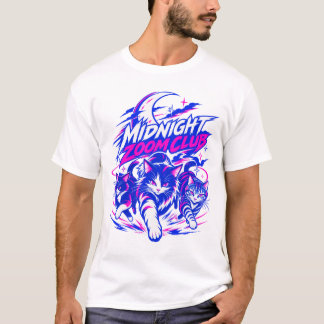T-shirt Club Zoom de Minuit Chats Néon