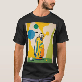 T-shirt Clubs de golf de style moderne du milieu du siècle