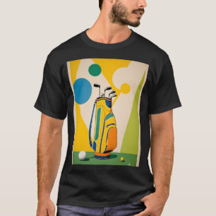T-shirt Clubs de golf de style moderne du milieu du siècle