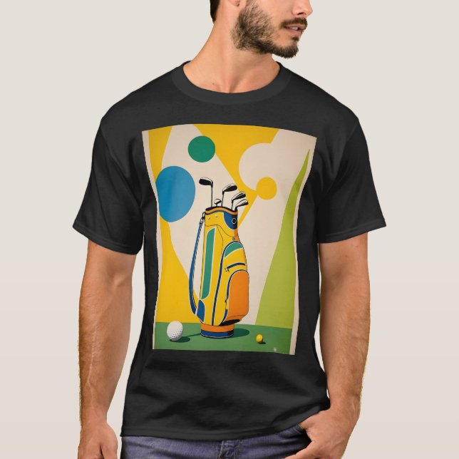 T-shirt Clubs de golf de style moderne du milieu du siècle (Devant)