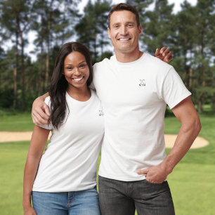 T-shirt Clubs de golf personnalisés avec monogramme classi