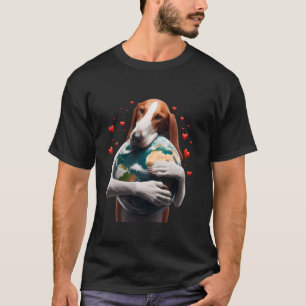 T-shirt Clumber Spaniel Chien Jour de la Terre Câlin Amour