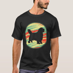 T-shirt Clumer Spaniel Retro Vintage Silhouette mignon chi