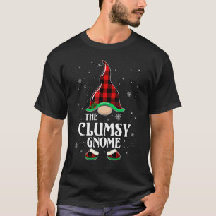 T-shirt Clumsy Gnome Buffalo Plaid Matching Family Group C