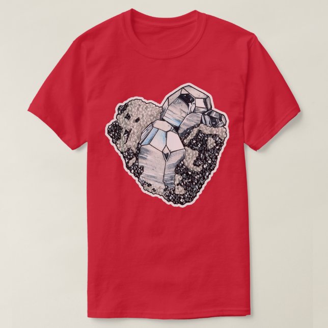 T-shirt Cluster de cristaux dx27hmatite classique (Design devant)