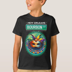 T-shirt Cly New Orleans Bourbon Street Cool Fun Nola Mardi