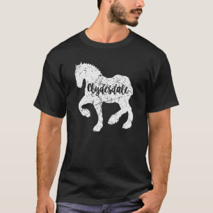 T-shirt Clydesdale Cavalier Clydesdale Géant Pieds Cheval
