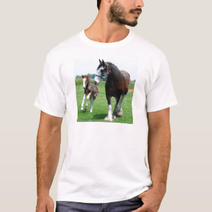 T-shirt Clydesdale et pouliche