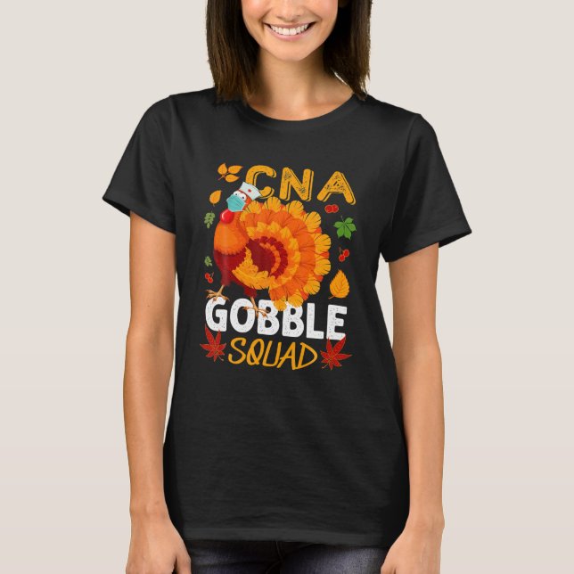 T-shirt CNA Gobble Squad Masque Turquie CNA Infirmière (Devant)